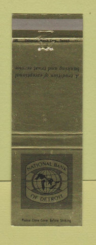 Matchbook Cover - National Bank of Detroit MI
