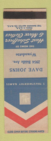 Matchbook Cover - Hart Schaffner Marx Men's Clothes Wyandotte MI