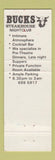 Matchbook Cover - Bucks Steakhouse Surrey Hills Australia