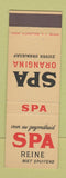 Matchbook Cover - Spa Orangina Drink Belgium