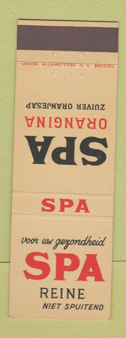 Matchbook Cover - Spa Orangina Drink Belgium