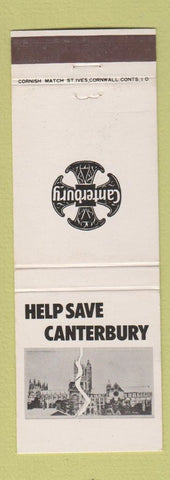 Matchbook Cover - Canterbury Help Save UK Cathedral