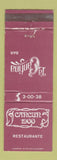 Matchbook Cover - La Cantina Bar Cancun 1900 Restaurant Mexico
