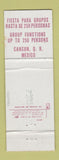 Matchbook Cover - La Cantina Bar Cancun 1900 Restaurant Mexico