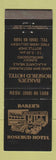 Matchbook Cover - Baker's Rosebud Hotel Australia