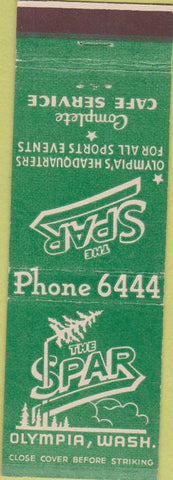 Matchbook Cover - The Spar Olympia WA