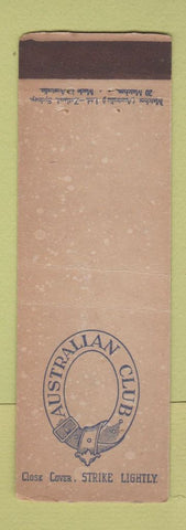 Matchbook Cover - Australian Club Australia