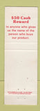 Matchbook Cover - Longline Hot Line Australia