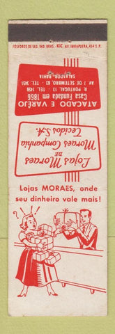Matchbook Cover - Lojas Moraes Salvador Bahia Brazil