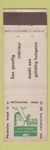 Matchbook Cover - Een Gezellig Interieur Belgium