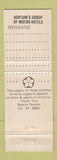 Matchbook Cover - Kortum's Motor Hotels Australia Victoria WEAR