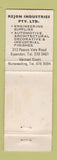 Matchbook Cover - Medway Golf Club Australia Nunawading WEAR