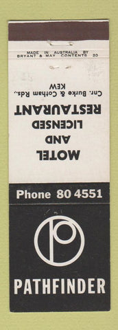 Matchbook Cover - Pathfinder Motel Restaurant Australia Kew