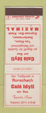 Matchbook Cover - Cafe Idyll Switzerland Villager Cigar
