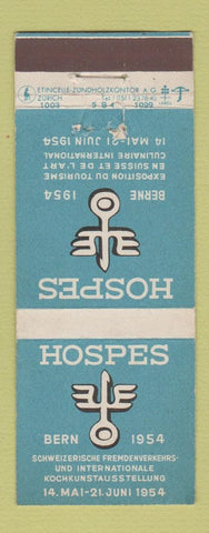 Matchbook Cover - Hospes 1954 Bern Switzerland