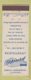 Matchbook Cover - Restaurant St Annahof Zurich Switzerland