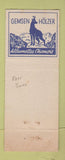 Matchbook Cover - Restaurant St Annahof Zurich Switzerland