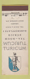 Matchbook Cover - Turicum Tea Room Zurich Switzerland