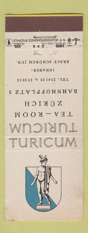 Matchbook Cover - Turicum Tea Room Zurich Switzerland