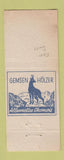 Matchbook Cover - Turicum Tea Room Zurich Switzerland