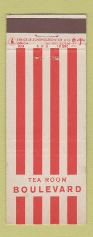 Matchbook Cover - Tea Room Boulevard Zurich Switzerland