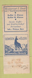 Matchbook Cover - Buffet Zurich Switzerland