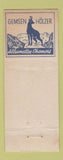 Matchbook Cover - Cypresse Zurich Switzerland Tea Room