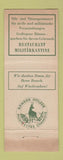 Matchbook Cover - Restaurant Militarkantine Militarstrasse Switzerland