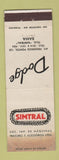 Matchbook Cover - Simtral Dodge Bahia Brazil WEAR