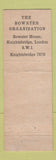 Matchbook Cover - Bowaters Organization London UK England Bowater