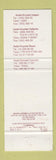 Matchbook Cover - Krystal Mexico City Cancun Vallarta