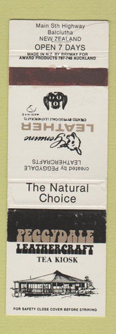 Matchbook Cover - Peggydale Leather Craft Tea Kiosk Balclutha New Zealand