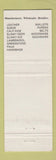 Matchbook Cover - Peggydale Leather Craft Tea Kiosk Balclutha New Zealand