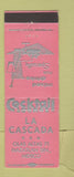 Matchbook Cover - La Cascada Mazatlan Mexico