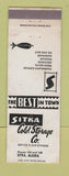 Matchbook Cover - Sitka Cold Storage AK