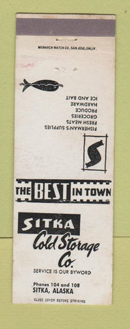 Matchbook Cover - Sitka Cold Storage AK