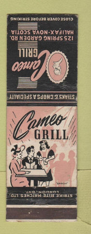 Matchbook Cover - Cameo Grill Halifax NS WEAR