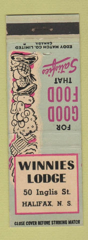 Matchbook Cover - Winnies Lodge Halifax NS