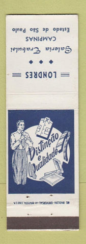 Matchbook Cover Londres Galeria Trabulsi Campinas Sao Paulo Brazil Men's Clothes