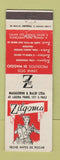 Matchbook Cover - Zilgoma Clothes? Maggiorini Baldi Sao Paulo Brazil girlie
