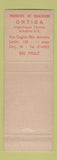 Matchbook Cover - Ortisa Office Furniture Products Brazil