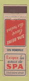 Matchbook Cover - Spa Drink Belgium