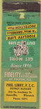 Matchbook Cover - Fidelity Life Insurance Janesville WI WORN