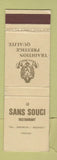 Matchbook Cover - Le Sans Souci Restaurant Rome Roma
