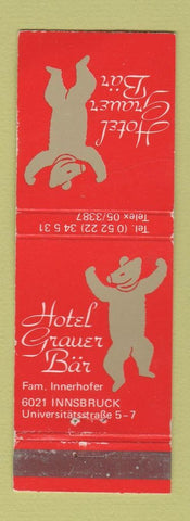 Matchbook Cover - Hotel Grauer Bar RED