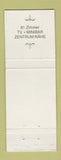 Matchbook Cover - Hotel Grauer Bar BLACK