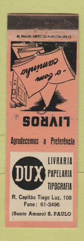 Matchbook Cover - Livraria Papelaria Tipografia Sao Paulo Brazil books