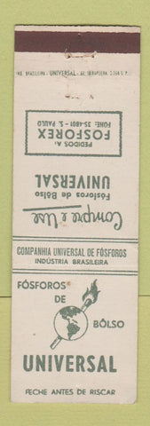 Matchbook Cover - Universal Match Sao Paulo Brazil