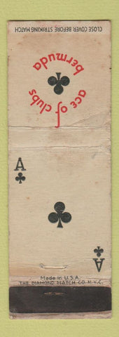 Matchbook Cover - Ace of Clubs Bermuda WORN