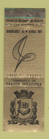 Matchbook Cover - Parque Ibirapuera Sao Paulo Brazil WEAR